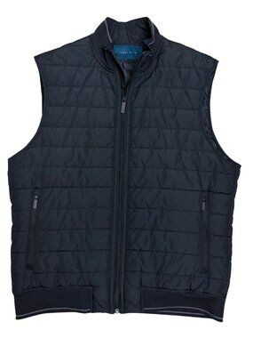 PERRY ELLIS Insulated Designer Casual Winter Fall Spring Puffer Vest Mens Large